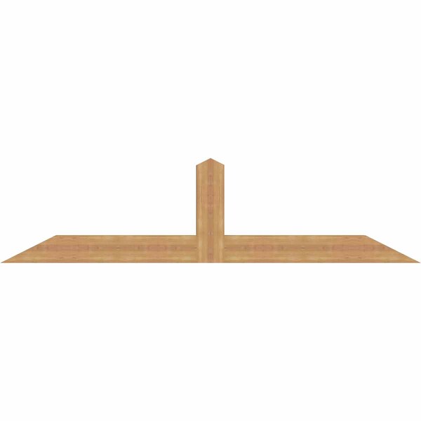 Ekena Millwork Portland Smooth Timber Gable Bracket, Western Red Cedar, 84"W x 21"H x 3 1/2"D x 5 1/2"F, 6/12 Pitch GBW084X21X0406POR00SWR - main